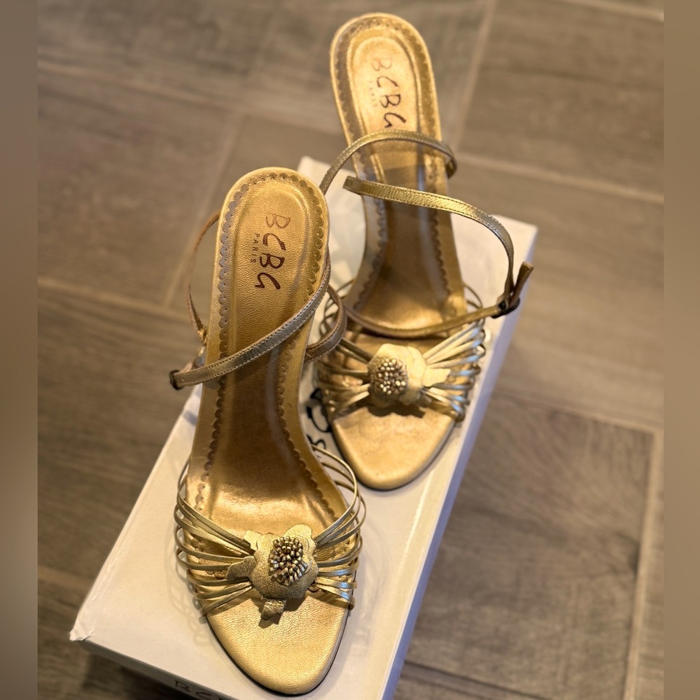 BCBG Paris Gold Metallic Heel